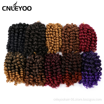 10 Inch Wand Curl Crochet Hair 22 Strands Short  Jamaica Bounce Crochet Braids For Women